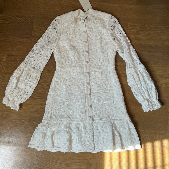 Alexis Dresses & Skirts - Alexis white crochet dress NWT